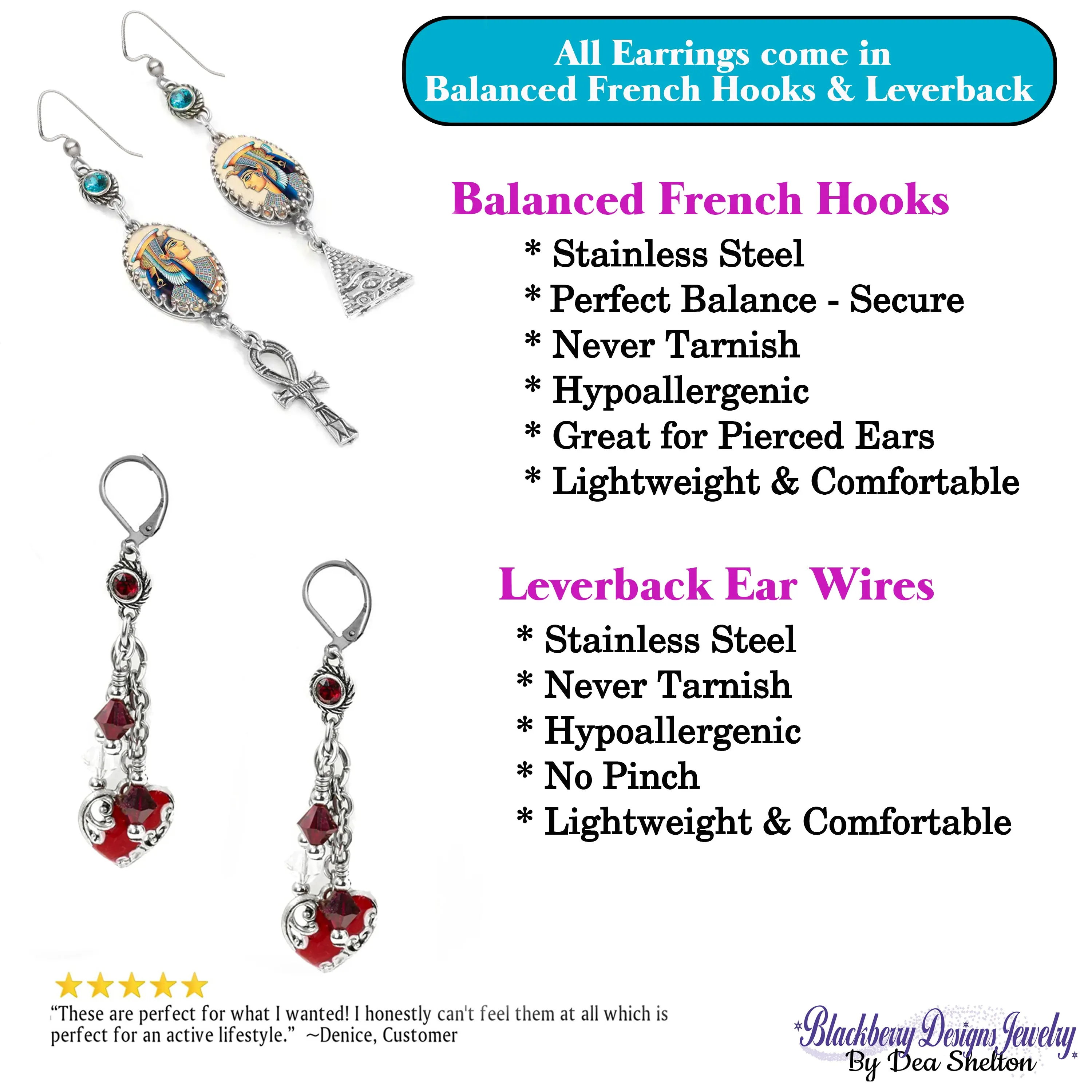 Christmas Earrings, The Nutcracker with Ballet Slipper Charm