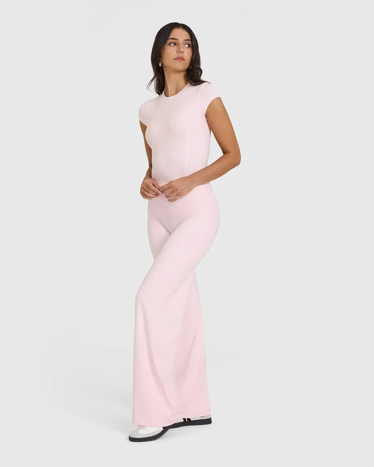 Mellow Rib Mid T-Shirt | Ballet Pink