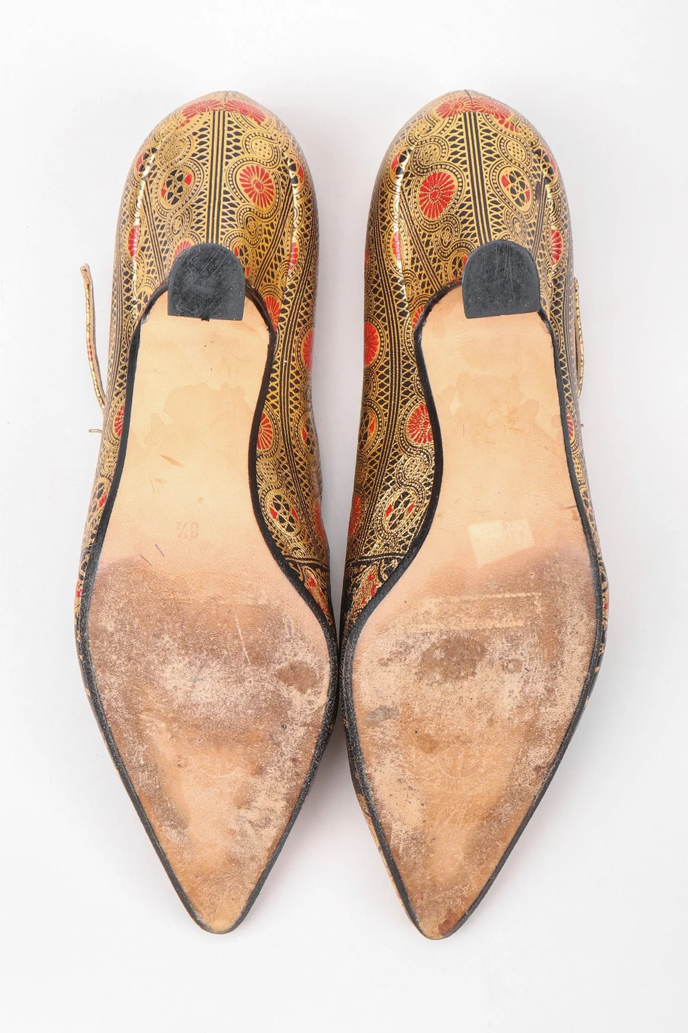 Metallic Moroccan Maryjanes