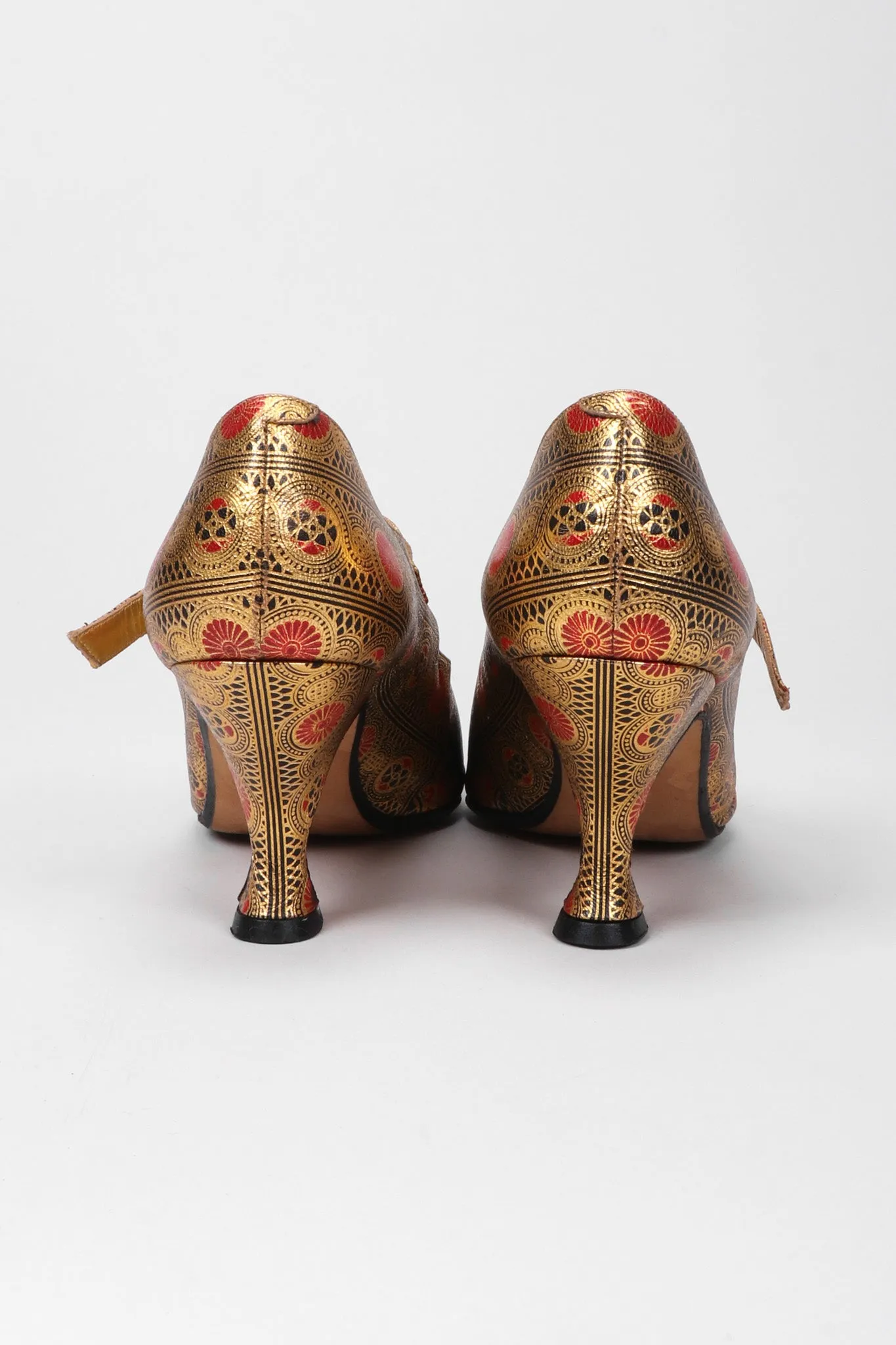 Metallic Moroccan Maryjanes