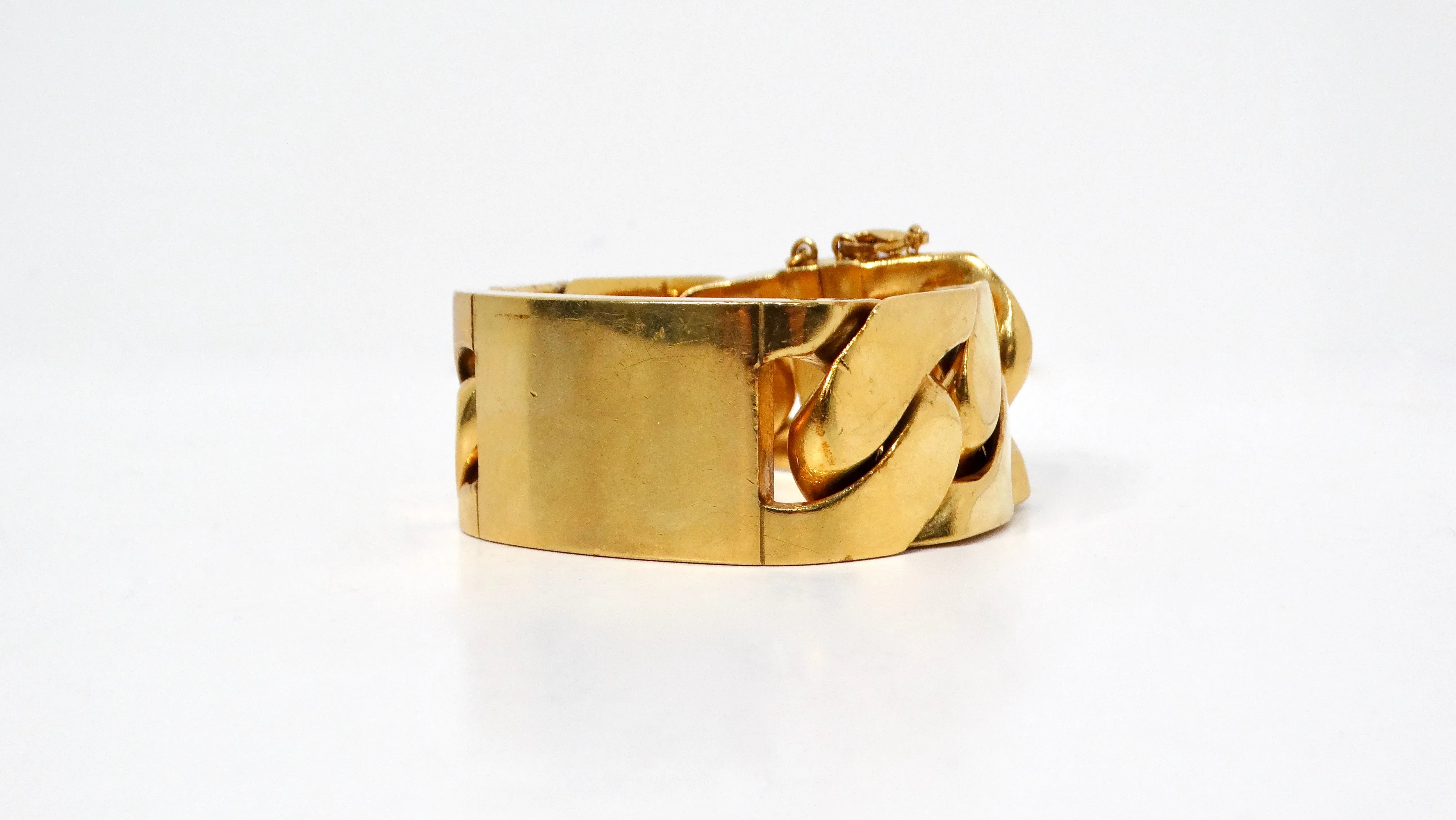Phoebe Philo for Celine Large ID Gold-Plated Brass Curb Link Bracelet