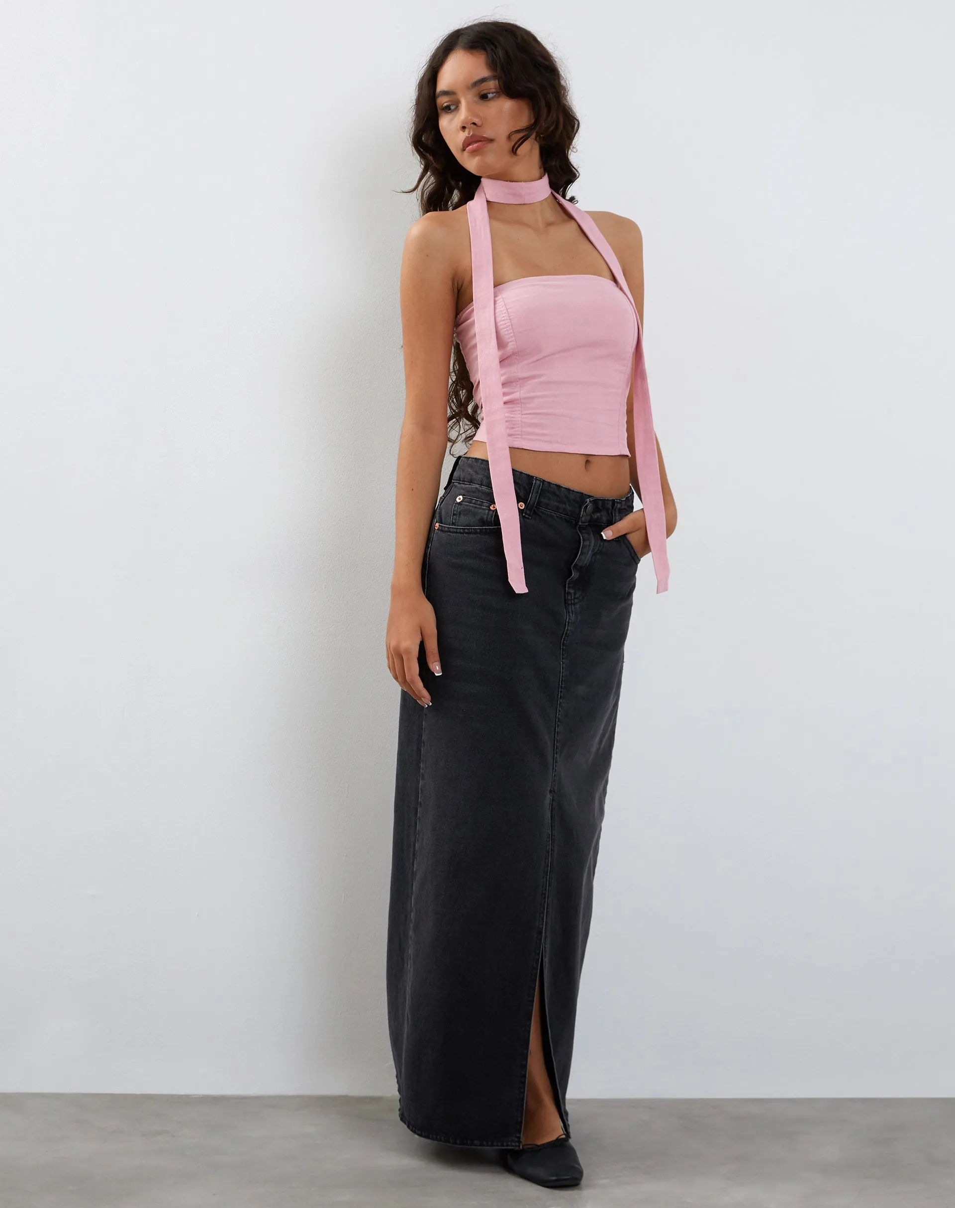 SHALOE TOP AND SCARF SET FLAMINGO PINK