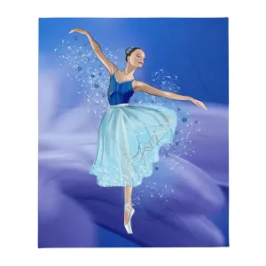 Throw Blanket with Ballerina Blue